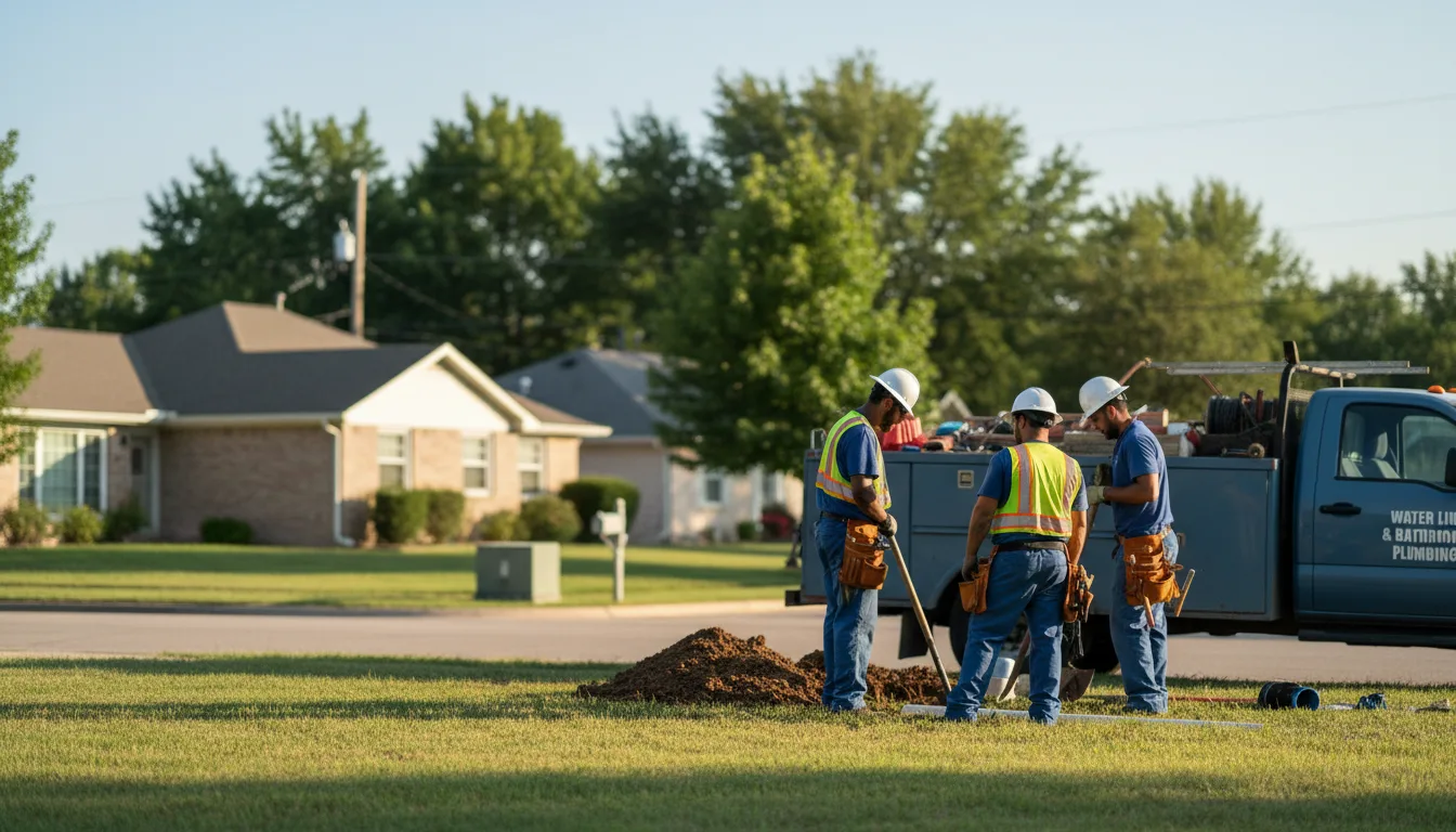 Residential water line and bathroom plumbing service in Loveland, OH